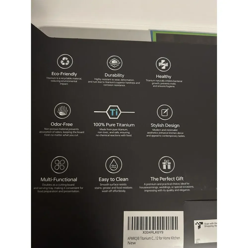 APMRQIB Pure Titanium Cutting Board 12.5